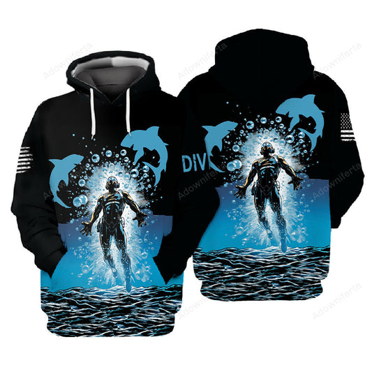 Under Water Diving All Over Print