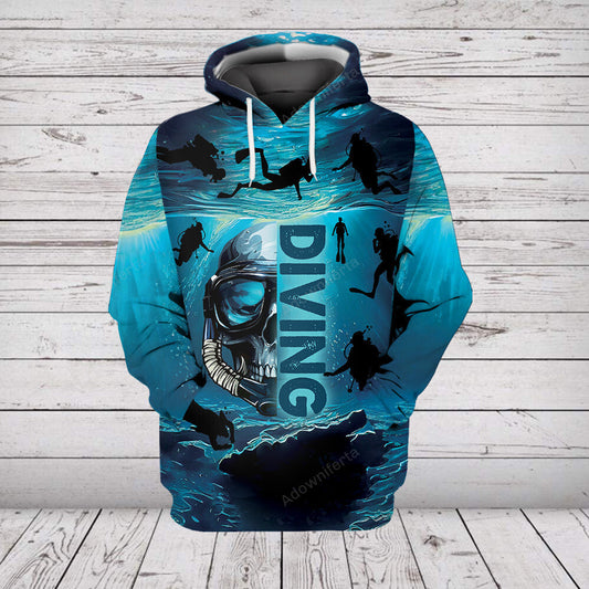Skull Diving Art All Over Print