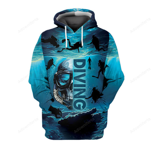Skull Diving Art All Over Print
