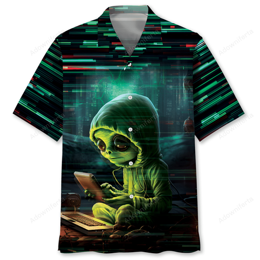 Alien Video Game Hawaiian Shirt