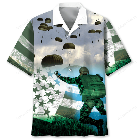 Airborne Veteran Hawaiian Shirt