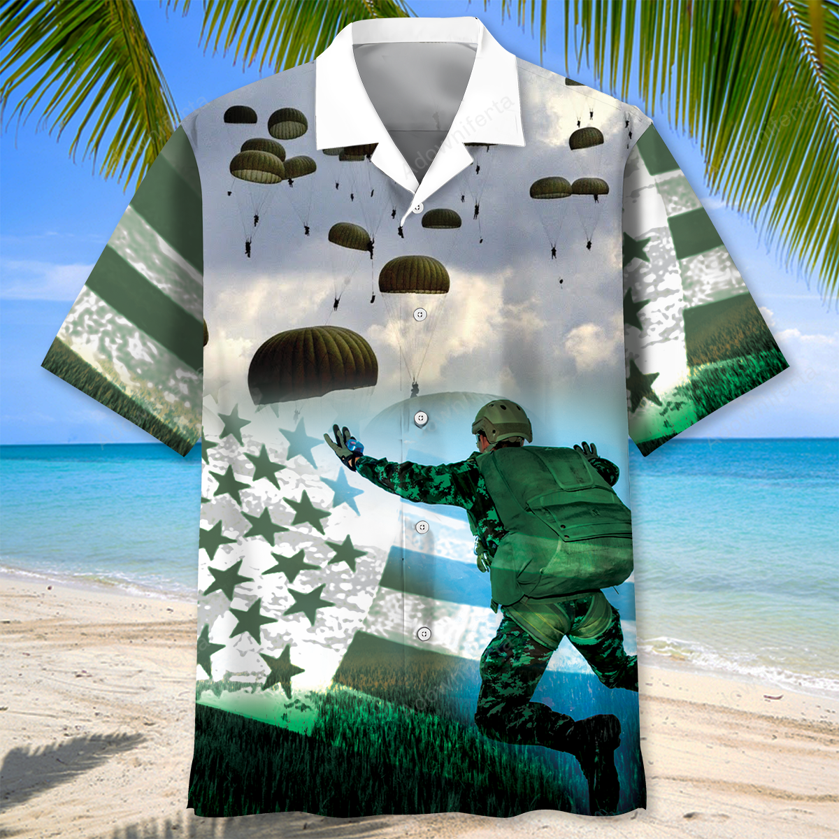 Airborne Veteran Hawaiian Shirt