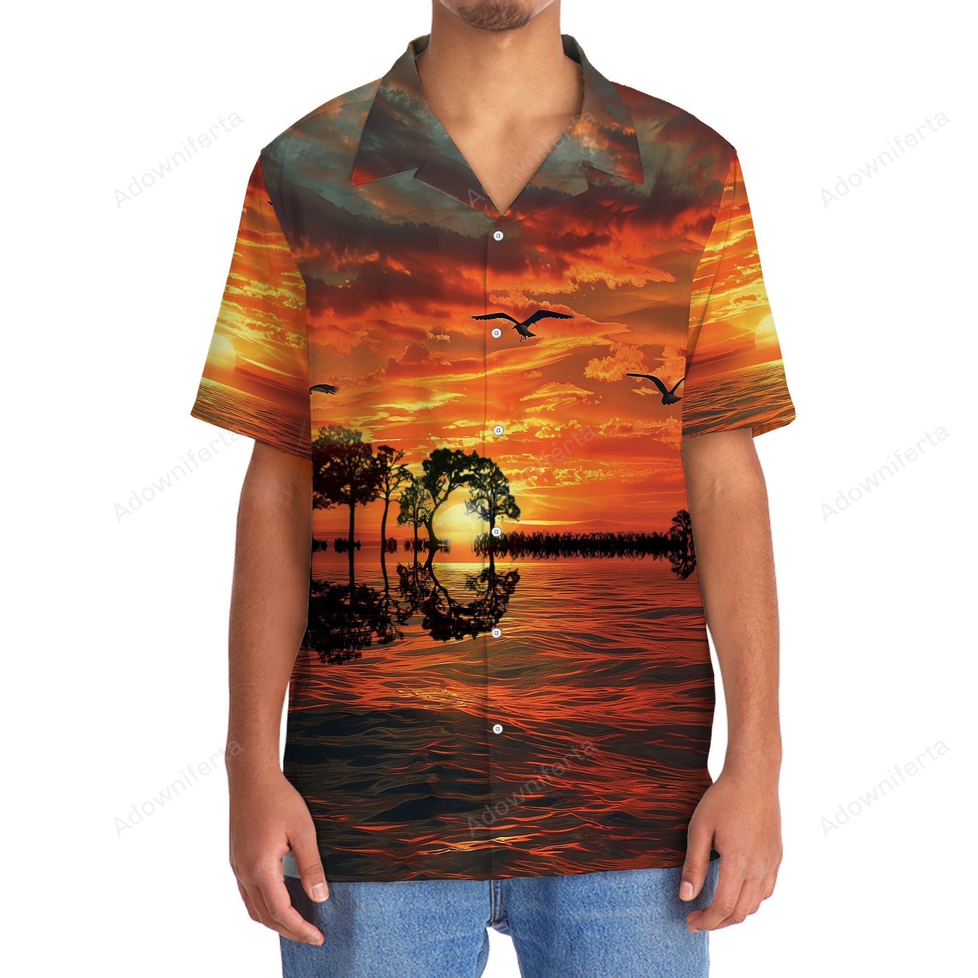 Ageless Hippie Guitar Hawaiian Shirt