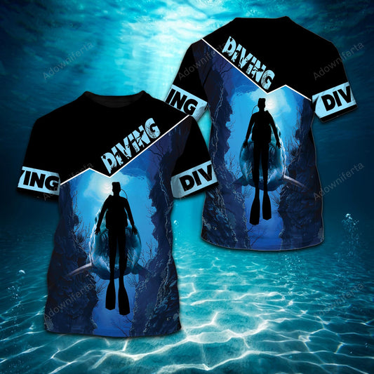 Scuba Diving Dark Abyss T-Shirt For Men & Women