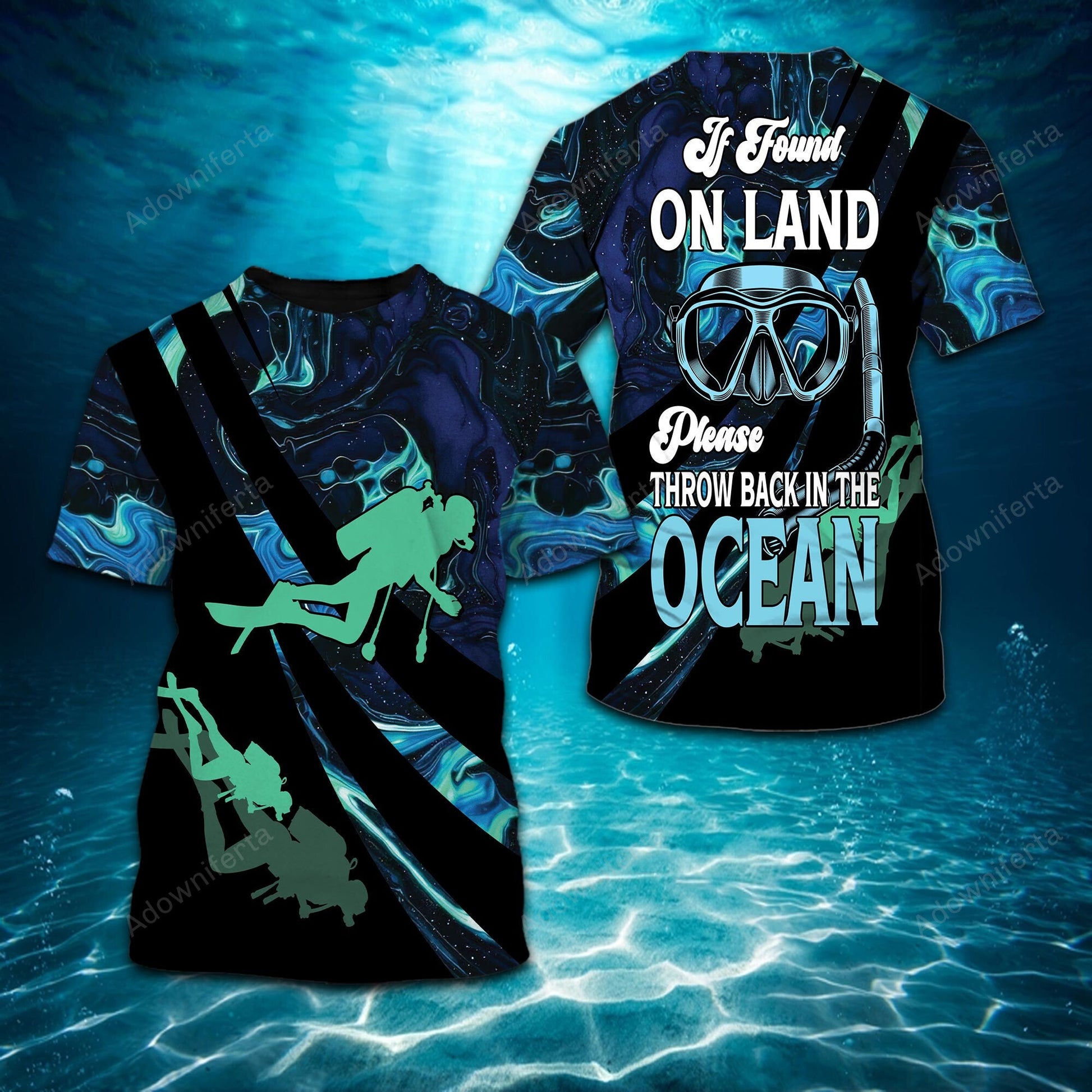 Scuba Diving Back In The Ocean T-Shirt For Men & Women