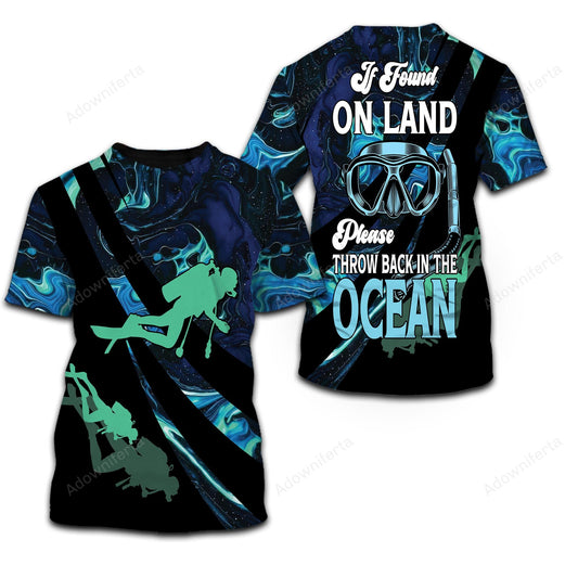 Scuba Diving Back In The Ocean T-Shirt For Men & Women