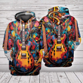 Abstract Guitar Hoodie All Over Print