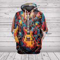 Abstract Guitar Hoodie All Over Print