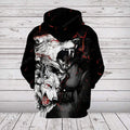 Aggressive Wolf Hoodie All Over Print