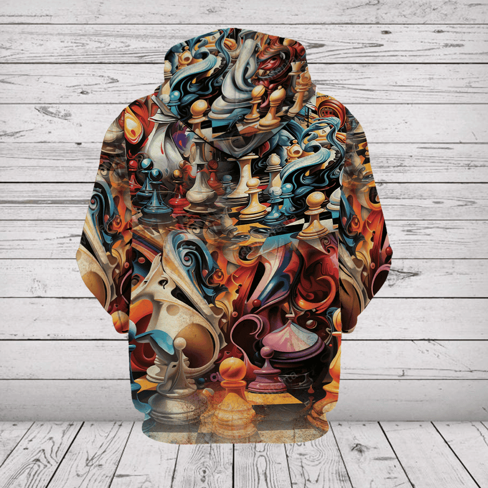 Abstract Chess Hoodie All Over Print