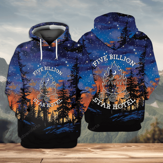 Camping Five Billion Star Hotel All Over Print Shirt