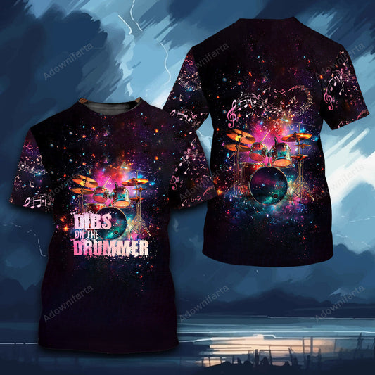 Dibs On The Drummer All Over Print Shirt